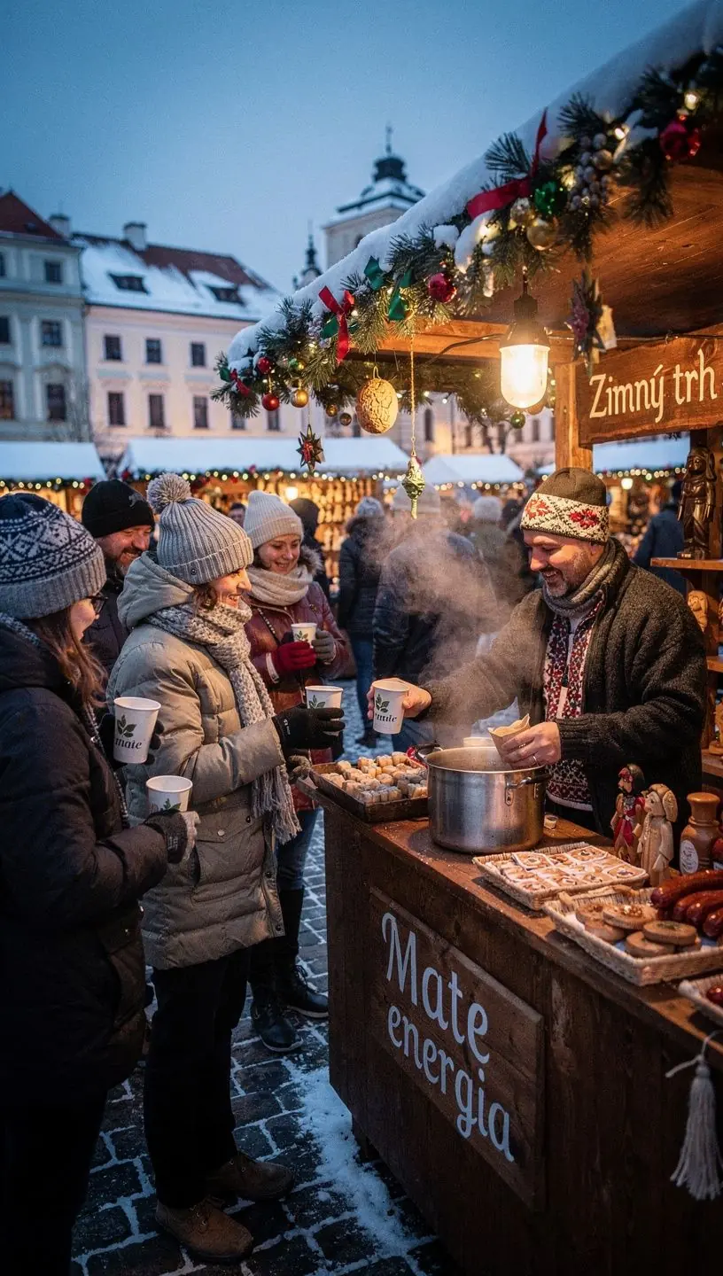 Čerstvé listy maté s kvapkami vody na tmavom pozadí