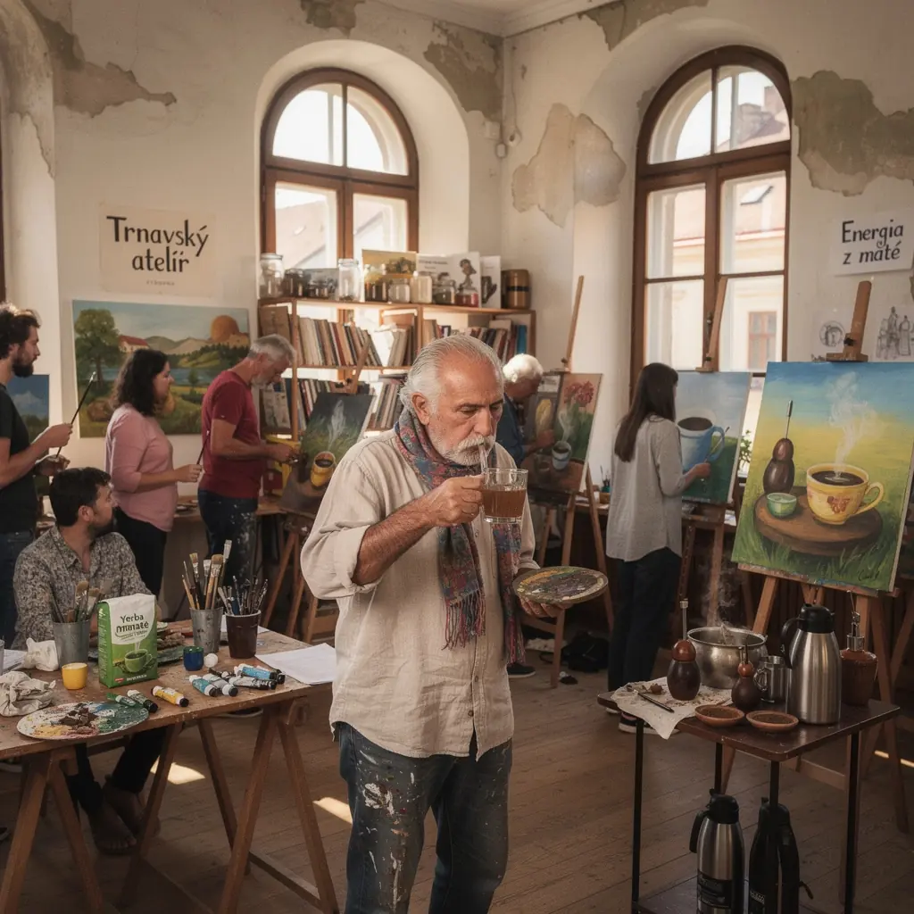 Zelený čaj maté v tradičnej kalabáši s kovovým slamkou